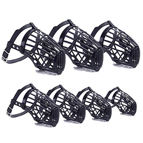 Yener Fashion Pet Dog Bozales 3 Tipos de Colores Protección del Medio Ambiente Funda de Goma para Perros para Cachorros y Suministros para Mascotas de Perros medianos, Negro, XL
