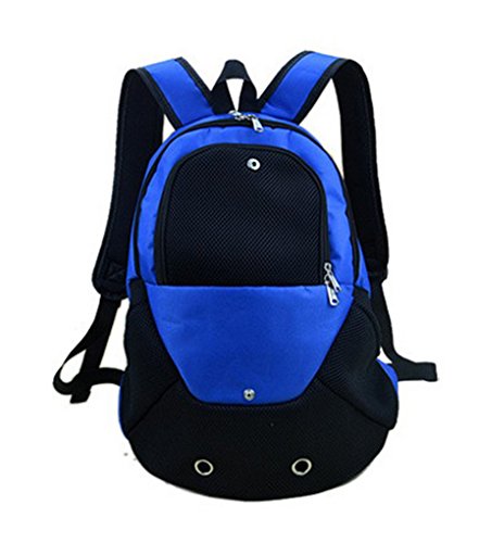 YOUJIA Perro Mochila Ajustable Bolso de Pecho portátil Frente Transpirable para Pequeña Mascota/Cuadrícula Zafiro