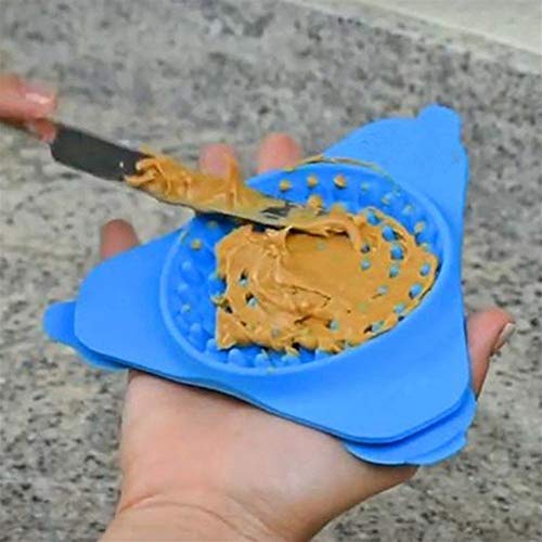 ZANGAO Alimentador de baño Lento for Perros Buddy Dog Puppy Dog Lick Pad Productos for baño for Mascotas Placa de Transferencia Baño for Mascotas Succión Fija Taza de Silicona Tazón (Color : Blue)