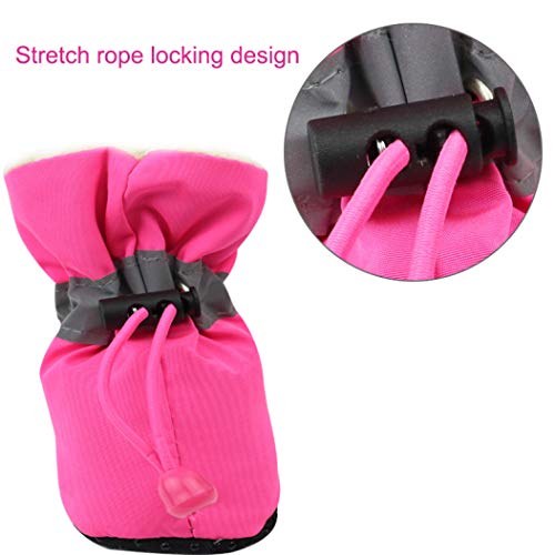 Zapatos Antideslizantes para Perros Botas para Perros Calzado Ajustable Botines para Cachorros Calcetines Suministros para Mascotas Protector de Pata Resistente 6 Piezas