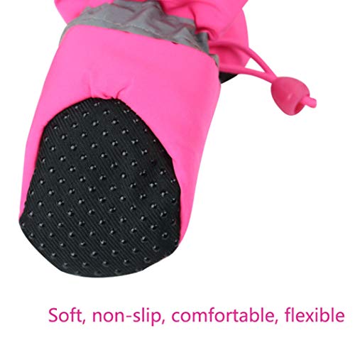 Zapatos Antideslizantes para Perros Botas para Perros Calzado Ajustable Botines para Cachorros Calcetines Suministros para Mascotas Protector de Pata Resistente 6 Piezas