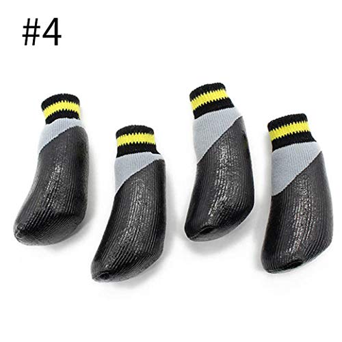 Zapatos para Perros, Botas, Calcetines Impermeables, Antideslizantes, al Aire Libre, Casual, Elegante, Suave, para Perros, Zapatos para Caminar, Protector de Pata, 4 Piezas