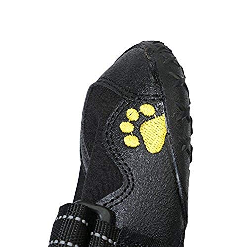 Zapatos para perros Paw Protector para perros medianos, grandes y resistentes al agua, resistentes y resistentes, antideslizantes, botas para perros, para todo tipo de clima, 4 piezas por Alxcio