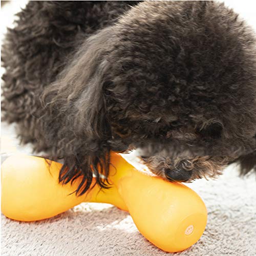 ZPFDM Juguete para Perro de 2 Piezas, Juguete para Pierna de Pollo, gritos de Goma duraderos para Perros, Suministros para Mascotas, para Entrenamiento de Mascotas Iq/Juego/masticación