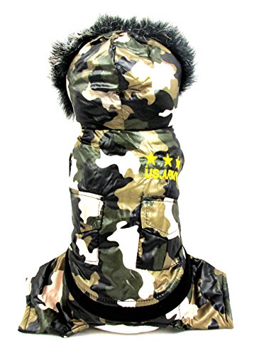 Zunea - Ropa para perro (impermeable, con capucha), diseño de camuflaje