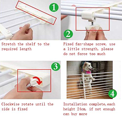 3 colores seguros para mascotas, cerca de perro, puerta ajustable para cachorros, puerta de aislamiento para mascotas, corral interior para perros, armario, estantería, organizador de almacenamiento,4