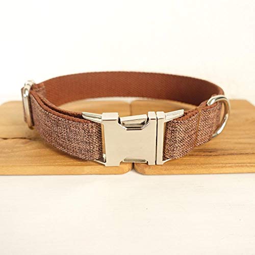 AOMEO Conjunto De Lazo De Correa para Collar De Perro Mascota - Marrón Geeignet für Kleine, mittlere Oder große Hunde Benutzerdefinierte Größe