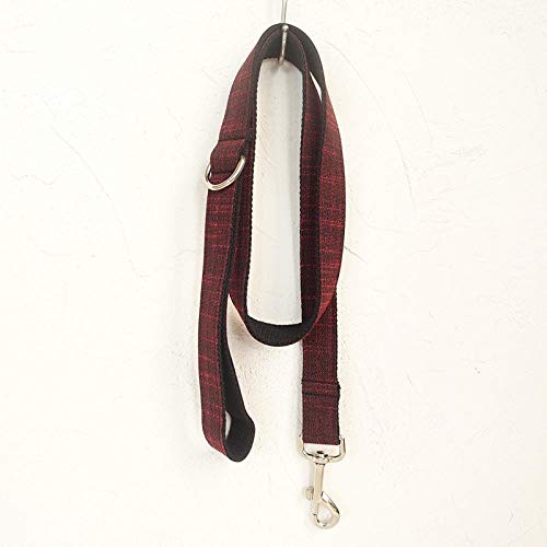 AOMEO Conjunto De Lazo De Correa para Collar De Perro Mascota - Rojo Geeignet für Kleine, mittlere Oder große Hunde Benutzerdefinierte Größe
