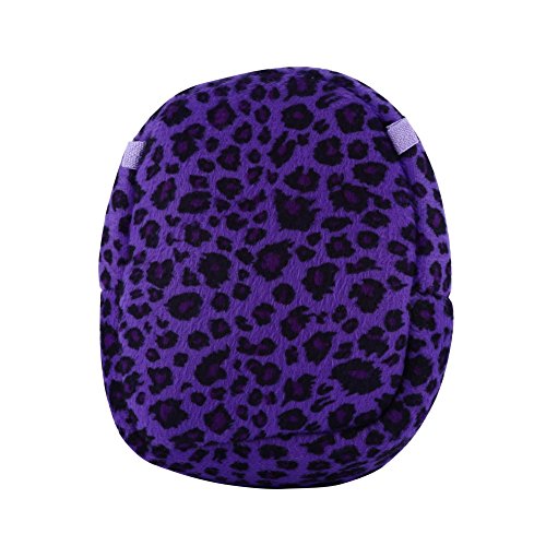 Bolso Tipo Mochila Ideal para Transporte de Animales Pequeño Hamster Erizo Diseño de Leopardo Estampado Animal Mochila de Viaje con Correa (Color: Violeta Talla:13cm x 18cm)