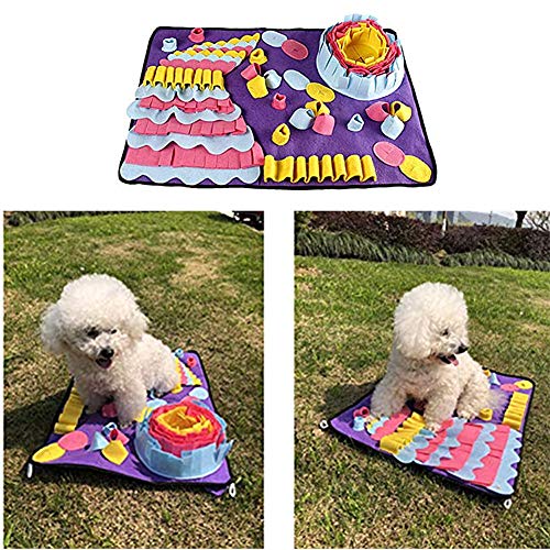 KunLS Alfombra Olfativa Perros Alfombra Olfato Perro Alfombra Olfativa Estera De Snuffle para Cachorros Estera De Snuffle De Liberación De Estrés para Lloriquear Mat