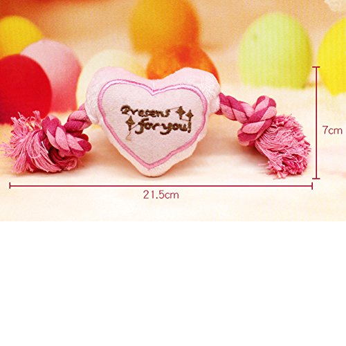 Milopon quiets chend Perros juguete Pet Puppy Peluche Squeak kauen Forma de Corazón juguete con sonido para mascotas Formación aleatorio de colores