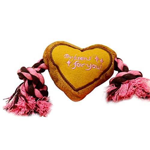 Milopon quiets chend Perros juguete Pet Puppy Peluche Squeak kauen Forma de Corazón juguete con sonido para mascotas Formación aleatorio de colores