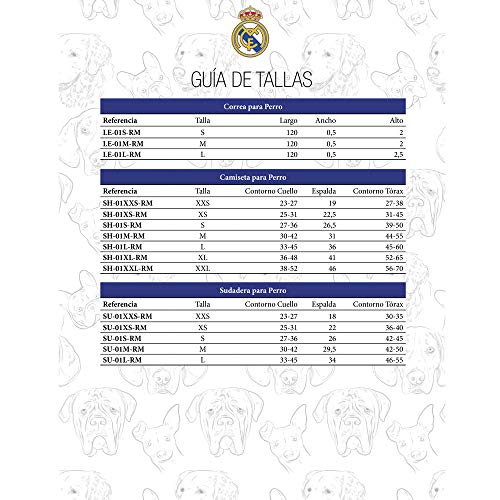 Real Madrid SU-01M-RM Sudadera para Perro, Talla M