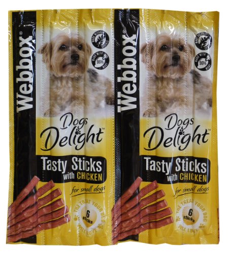 Webbox - Barritas Delight para perros (Paquete de 12) (Tamaño Único) (Vacuno)