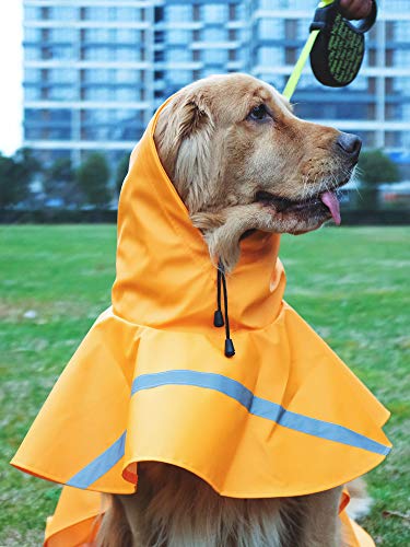 2019 Nuevo Perro Impermeable Al Aire Libre Big Dog Golden Hair Impermeable Perro Grande Lluvia Capa Paraguas Ropa para Mascotas