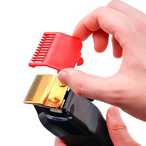 8 recortadores de cabello profesionales de color/cortadoras codificadas con clipper Guías/peines # 3170-400- 1/8 ”a 1 -Gran ajustes para todos los cortadores/recortadores Wahl de tamaño completo