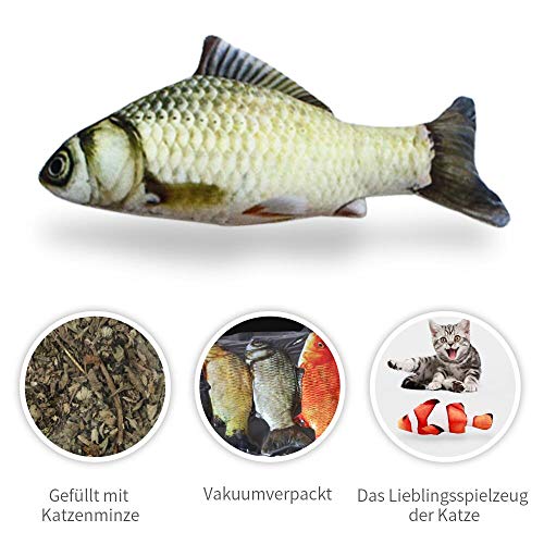ASANMU Juguete Hierba Gatera, 6pcs Juguete para Gato 20 cm Juguetes del Catnip, Juguete Gato Pez Simulación Peluches Pescado Juguetes Interactivos para Gatos Pescados del Juguete Interactiva Mascota