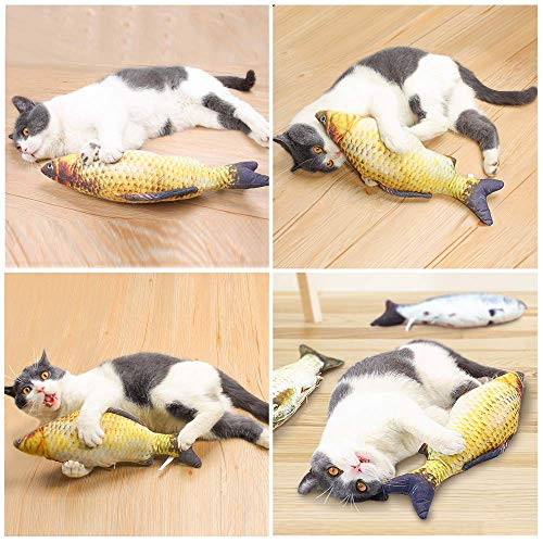 ASANMU Juguete Hierba Gatera, 6pcs Juguete para Gato 20 cm Juguetes del Catnip, Juguete Gato Pez Simulación Peluches Pescado Juguetes Interactivos para Gatos Pescados del Juguete Interactiva Mascota