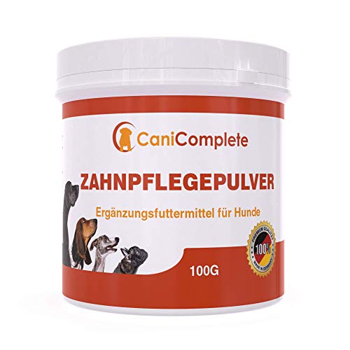 CaniComplete - Limpiador dental para perros - combate eficazmente el olor de la boca y limpia tanto los dientes como las encías. Polvo especial para el cuidado dental de perros.