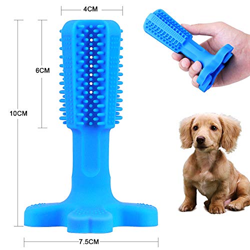 Cepillo de Dientes para Perros, Juguete para cepillos de Dientes para Perros, Juguetes para Masticar Perros para Mascotas, Limpieza de Cachorros, Cuidado Dental, Cachorro, Cepillo de Dientes (Azul)