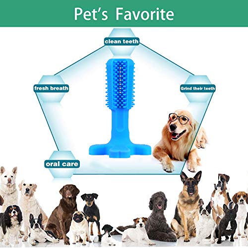 Cepillo de Dientes para Perros, Juguete para cepillos de Dientes para Perros, Juguetes para Masticar Perros para Mascotas, Limpieza de Cachorros, Cuidado Dental, Cachorro, Cepillo de Dientes (Azul)