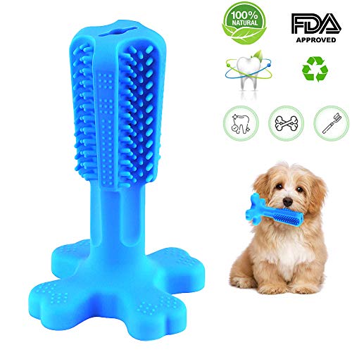 Cepillo de Dientes para Perros, Juguete para cepillos de Dientes para Perros, Juguetes para Masticar Perros para Mascotas, Limpieza de Cachorros, Cuidado Dental, Cachorro, Cepillo de Dientes (Azul)