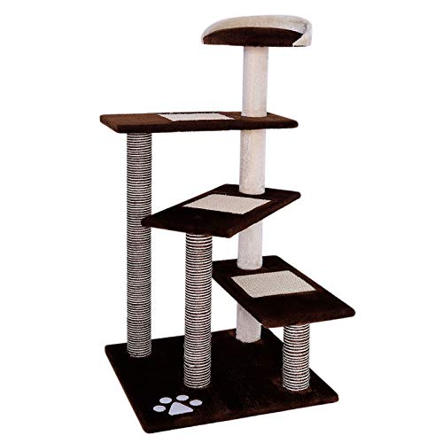 Dibea KB00801 Árbol Rascador para Gatos, Marrón y Beige - 100 cm