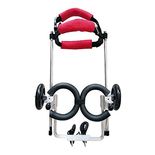 Dog wheelchair Silla de ruedas para perros Arnés de movilidad para perros, Silla de ruedas con soporte trasero, Carrito de acero inoxidable ajustable Mascota / Gato Rehabilitación de patas traseras pa