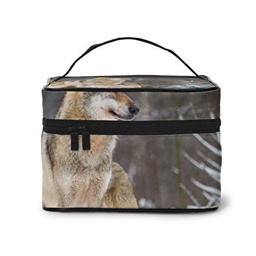 Happy Dog (24) Funda Multifuncional Organizador de Maquillaje Grande Bolsa Portaescobillas para Mujeres Niñas