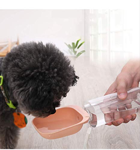 Holiny Alimentador Portátil Al Aire Libre para Gatos Y Perros, Botella De Agua, Recipiente De Silicona para Perros, Dispensador De Agua para Gatos