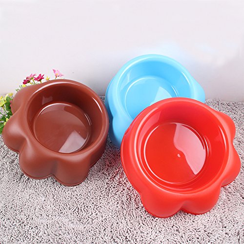 JUNGEN Comedero para Mascotasc Cuenco de plástico para Perro Gato 21 * 13.5 * 6.5cm Colores aleatorios