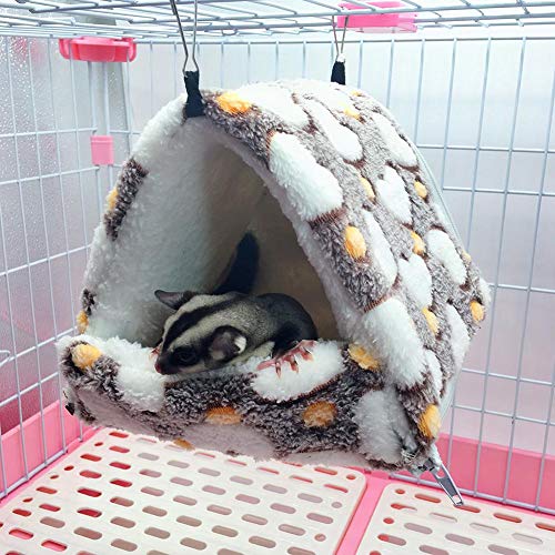 kingpo - Cesto de Invierno para Colgar en la Cama, caseta Desmontable, Saco de Dormir de Conejo Chinchilla, pequeño Animal doméstico, Nido, algodón, Adecuado para los pequeños Animales de Peluche