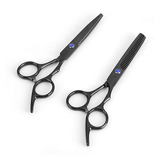 Kit de tijeras para peluquería canina, paquete de 7 Tijeras de peluquería para mascotas profesional de corte rápido y seguro de acero inoxidable, rosa roja, conjunto con tijera y peine de cizalla curv