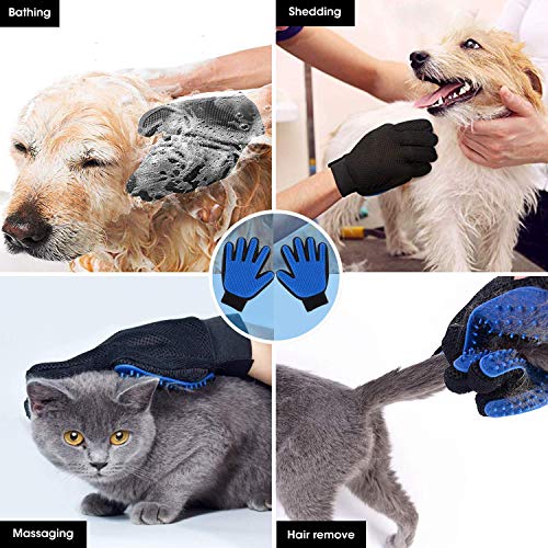LANGING Guante de Mascotas Kit de Cepillo de Limpieza de Mascotas Mascotas Retiro del Pelo