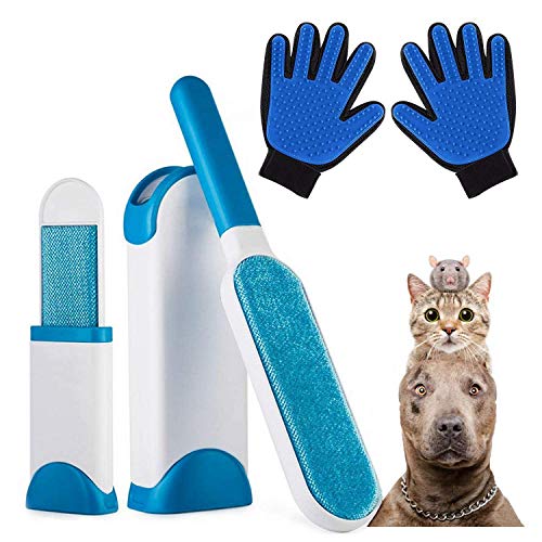 LANGING Guante de Mascotas Kit de Cepillo de Limpieza de Mascotas Mascotas Retiro del Pelo