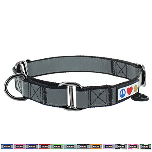 Pawtitas Collar de Perro Martingale Reflectante para obediencia Talla Pequeño Color Negro