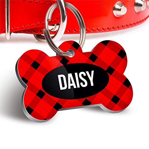 Pet Tag Art Con Forma de Hueso Identificación Personalizada de la Etiqueta del Animal doméstico de Ambos Lados - 05