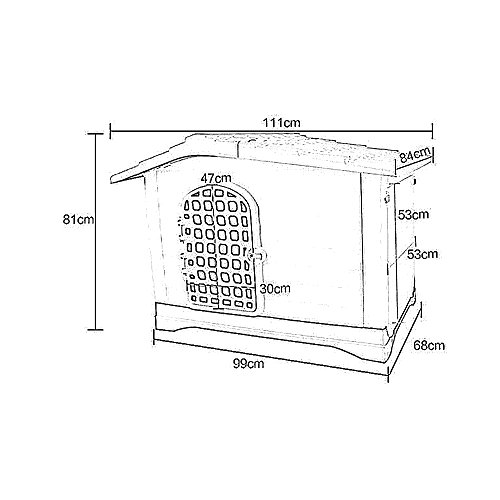 Pet Waterloo Nido de Perro-Nido de Mascotas Jaula de Perro Grande Cage de plástico para Mascotas Retriever de Gato Nido de Gato Extraíble y Lavable Cama de Perro Fossa Outdoor Dog House Waterproof