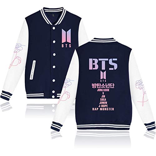 SERAPHY Unisex Sudadera Ropa Chaqueta de Beisbol para Army Suga Jin Jimin Jung Kook J-Hope Rap-Monster V 5420Real XXS