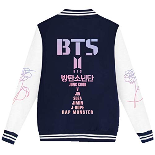 SERAPHY Unisex Sudadera Ropa Chaqueta de Beisbol para Army Suga Jin Jimin Jung Kook J-Hope Rap-Monster V 5420Real XXS