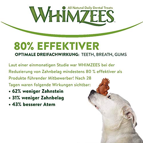WHIMZEES - Aperitivos para el Cuidado Dental Naturales, sin Cereales, para Perros, Caja Multiusos.