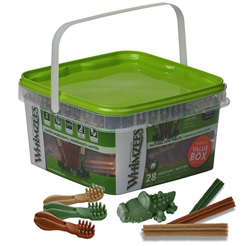 WHIMZEES - Aperitivos para el Cuidado Dental Naturales, sin Cereales, para Perros, Caja Multiusos.