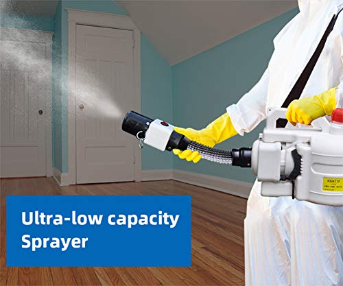 YDYL-LI 5L Portátil Pulverizador Eléctrico con Manguera De Extensión 60 Cm, ULV En Frío Generar Nebulizadores, 800W Spray para CDC, Hospital, Estación, Aeropuerto, Tienda De Desinfección,Blanco