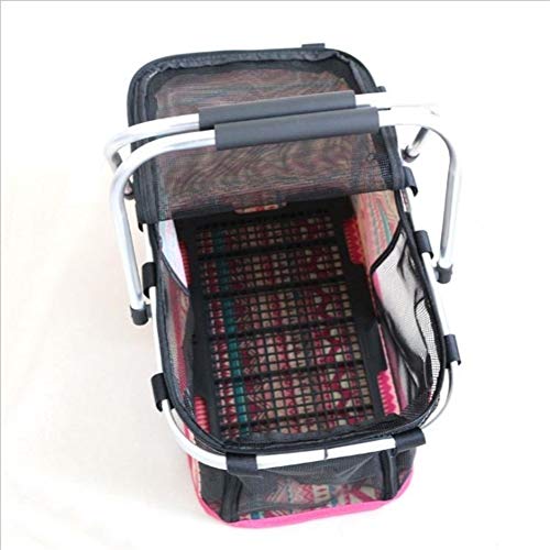 ZRDY Cubierta De Red De Poliéster Handel Productos For Animales De Perro Bolsa Gato Portador Cesta De Bicicleta De Metal (Color : B, Size : S)