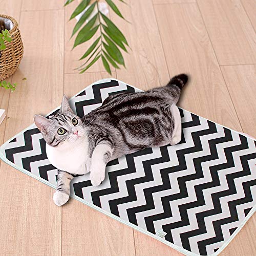 A Prueba de Agua Reutilizable Perro Cama del Perro Mats orina Almohadilla Absorbente Ambiente Protege pañal Lavable Perro de la Estera del Animal doméstico del pañal Mat (Color : 4, Size : 60x75cm)