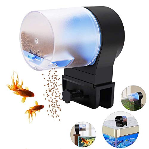 Alimentador automático de peces, Smart Aquarium Timer Feeder 3 modos para el acuario de peces Cada día de vacaciones Fin de semana Pescado Dispensadores de alimentos con 2 dispensadores de alimentos