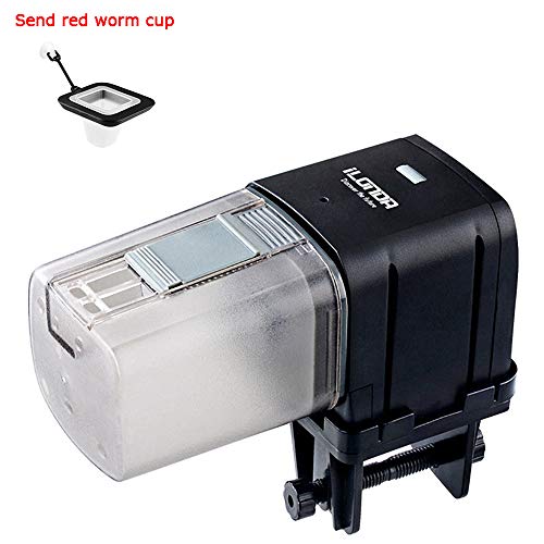 Alimentador automático LDDPP para peces, a prueba de humedad, alimentador eléctrico automático de peces, temporizador de tanque de acuario, 2 dispensadores de alimentos para peces, acuario