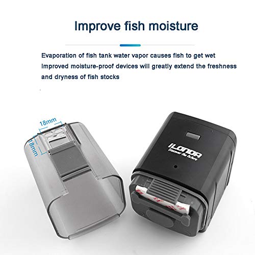 Alimentador automático LDDPP para peces, a prueba de humedad, alimentador eléctrico automático de peces, temporizador de tanque de acuario, 2 dispensadores de alimentos para peces, acuario