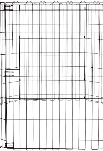 AmazonBasics - Parque de juegos y ejercicios para mascotas, paneles de valla metálica, plegable, 152,4 x 152,4 x 91,4 cm