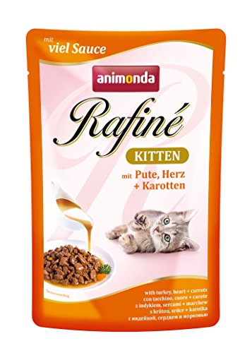 Animonda rafine Kitten Gato Forro con Pute, corazón y Zanahorias, 12 Unidades (12 x 100 g)